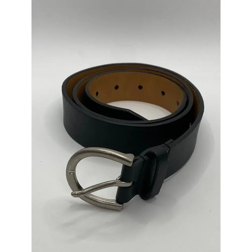 CHAPS Boy's Black Faux-Leather Single-Prong Belt SZ M(8-10)